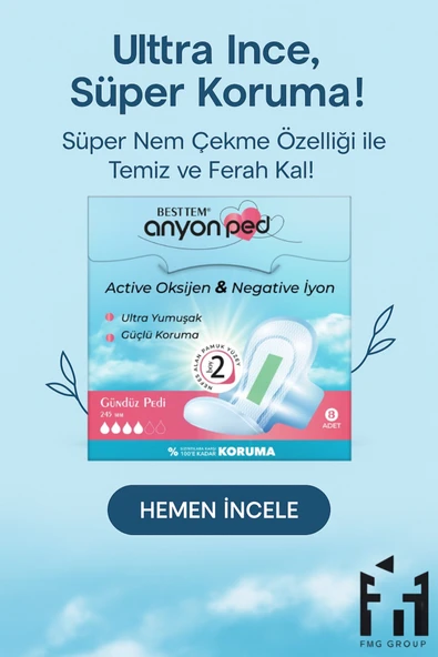BESTTEM ANYON PED (GÜNDÜZ) – ULTRA INCE VE SÜPER NEM ÇEKME ÖZELLİĞİ | 8 ADET