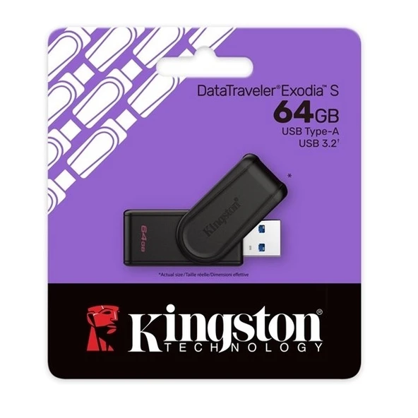 Kingston 64GB DTXS/64GB Exodia S 3.2 Usb Bellek - 3