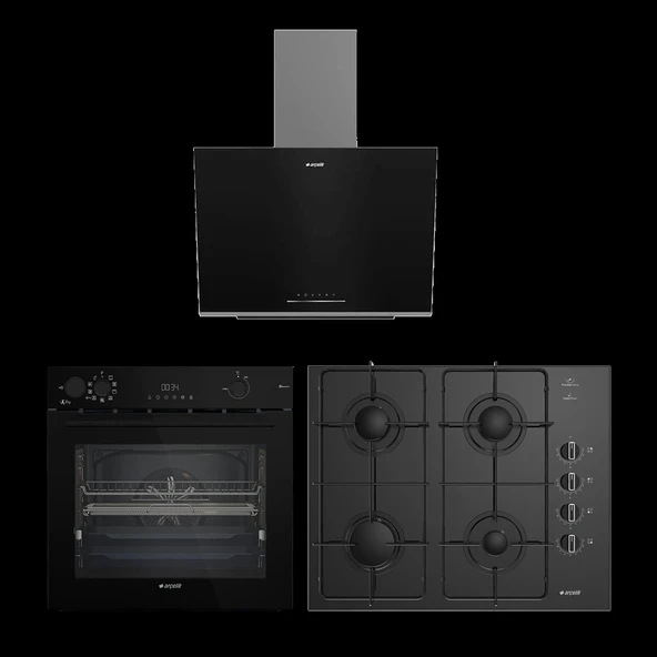 Arçelik Smart Siyah Ankastre Set ürün görseli 1