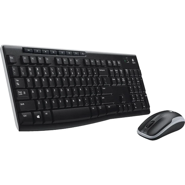 Logitech MK270 Q Türkçe Kablosuz Multimedya Siyah Klavye+ Mouse