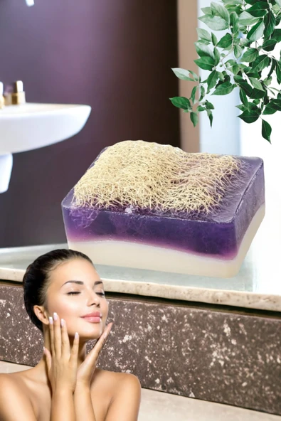 5'li Kabak Lifli Keçi Sütlü Lavanta Sabun Doğal Peeling Sıkılaştırma Canlandırıcı Tüm Yüz Bakım Seti - 2