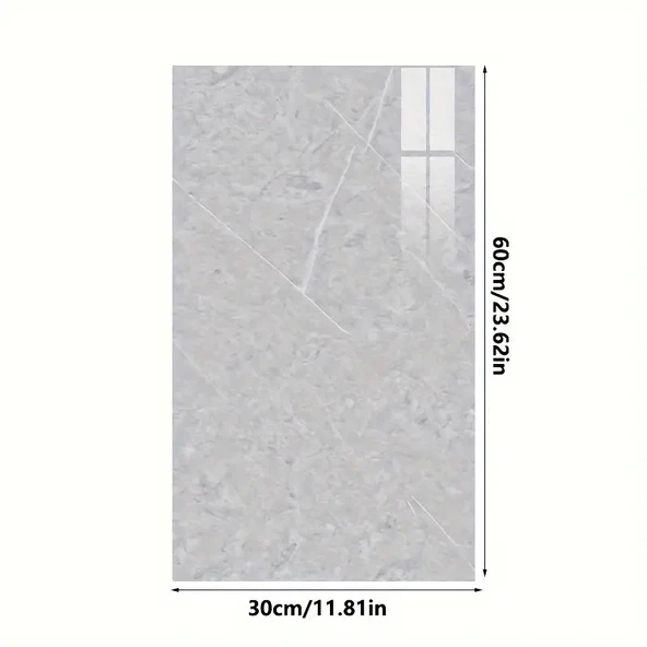 Gri Mermer Desenli Alüminyum Plastik Duvar Sticker - Resim 4