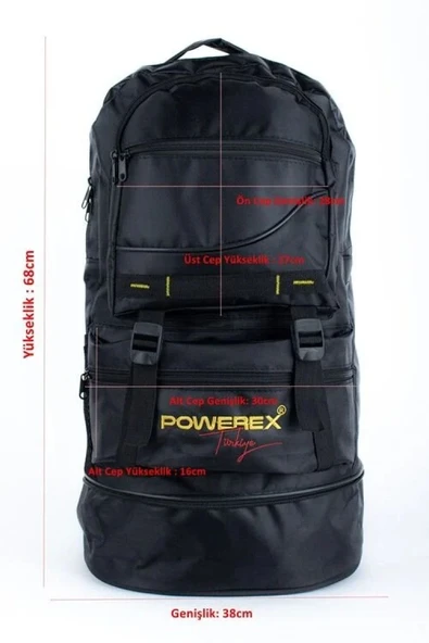 Powerex Siyah 80Lt. Outdoor Sırt Çantası - 4