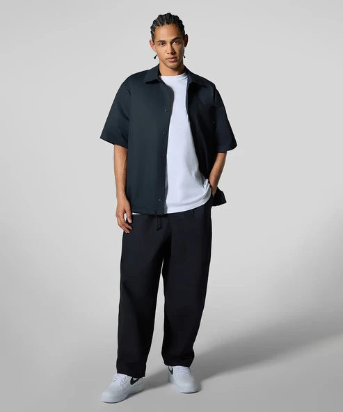 Nike Club Button-Down Short-Sleeve Top - Resim 3