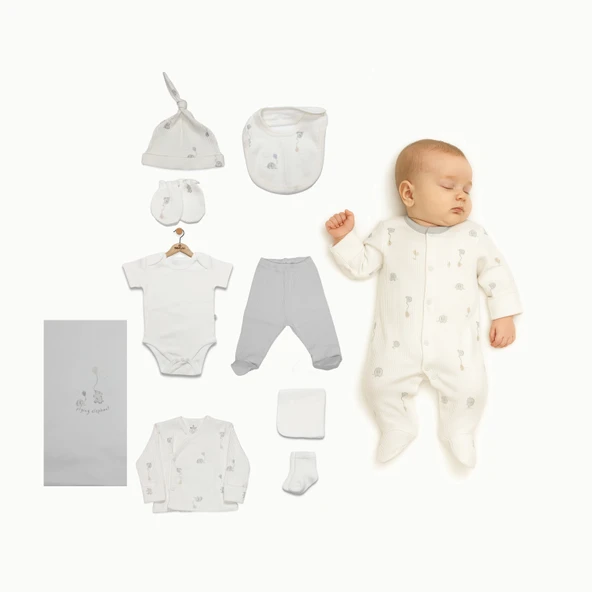 Bistyle Flying Elephant 10'lu Hastane Çıkışı 11111 Ekru Gri