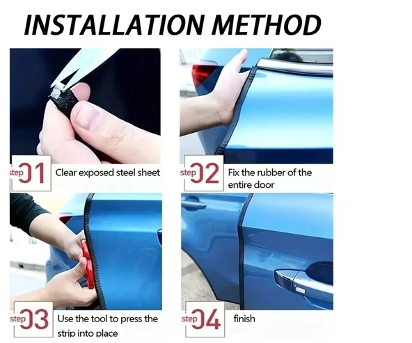 5 Metrelik Araba Kapı Kenar Koruma Şeridi Rulosu - Resim 3