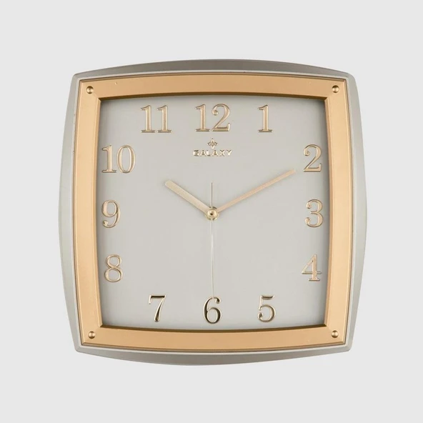 Dekoratif Duvar Saati Gri / Gold Kabartma Rakamlı 30 CM ürün görseli