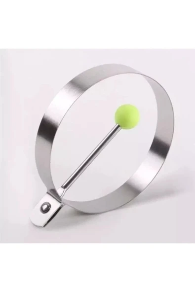 Metalik Daire Şeklinde Metal Omlet Yumurta Ve Krep Kalıpları - Resim 2