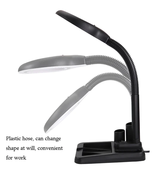 Esnek 5x /10x,40 Led Işıklı Büyüteç ,lamba Büyüteç Okuma, Çalışma Lehim Masa Lambası A808 - 5