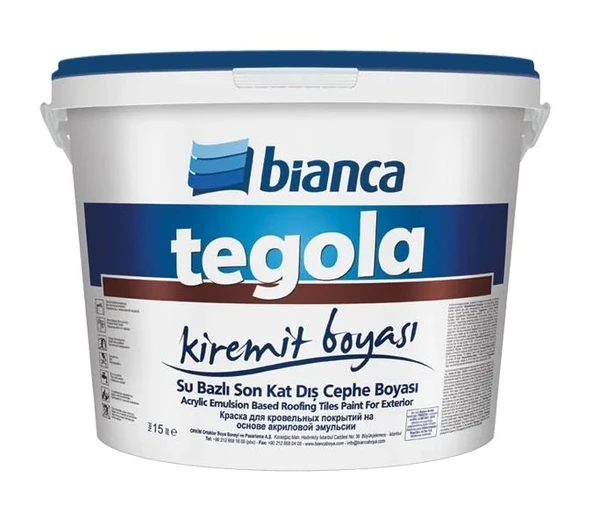 Bianca Tegola Kiremit Boyası 15 Lt Kahverengi - 1