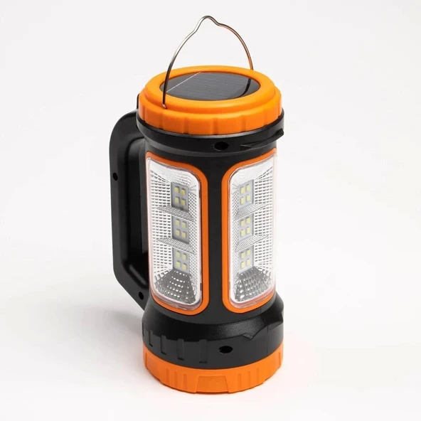 Ka-779 3w+15w Uzun Menzilli Solar Güneş Panelli Ultra Güçlü Ledli Şarjlı Fener - Resim 2