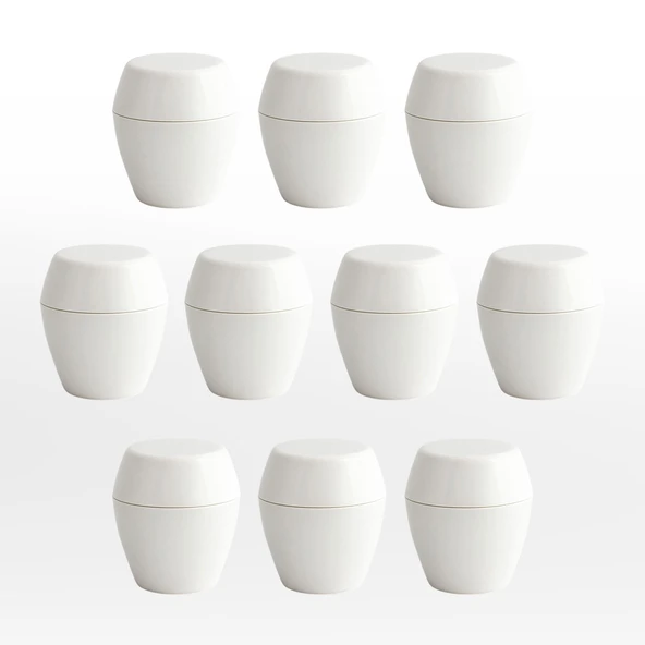 Merkür 10lu Düğme Kulp Beyaz Renk Mobilya Mutfak Dolap Dolabı Çekmece Kulpu Plastik Tek Vidalı Set - Resim 5