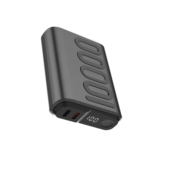 Bix TPB15 10000mAh PD 20W USB-C ve USB-A QC 3.0 Çift Portlu 22.5W Süper Hızlı Şarj Destekli ve Dijital Ekranlı Mini Powerbank Siyah - Resim 8