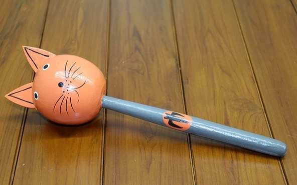 Ahşap Kedili Marakas Tekli Polos:28 ürün görseli