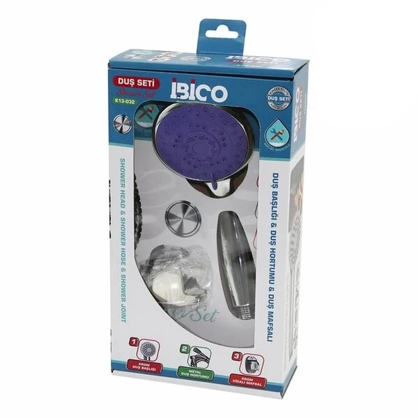 Tilbe Home 5 Fonksiyonlu Duş Başlığı Seti + Spiral İp Örgülü Duş Hortumu + Yapışkanlı Mafsal Tutacak Eko Set - Resim 5