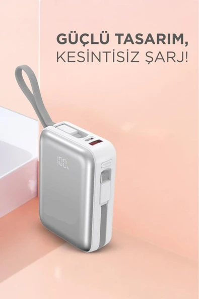1028 20000 mAh Type-C Lightning 45 W Süper Hızlı Şarj Powerbank - 3