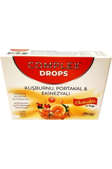 Complex Kuşburnu Portakal Ekinezyalı Drops 24 Adet 62 G 12 Adet ürün görseli