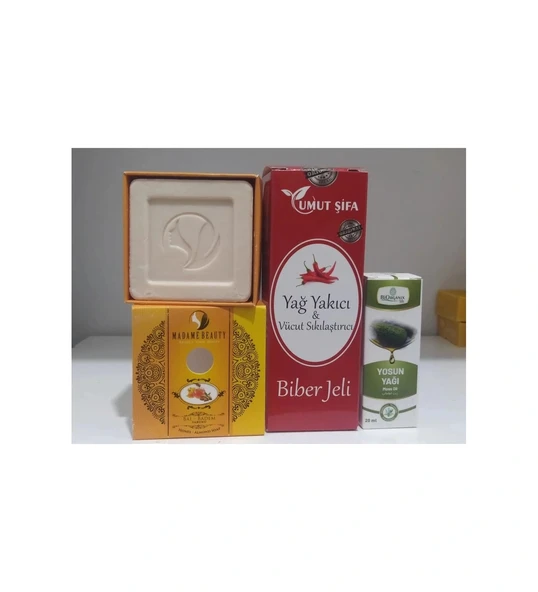 Yağ Yakıcı & Vücut Sıkılaştırıcı Jel+ Bal-badem Sabun + Yosun Yağı ürün görseli