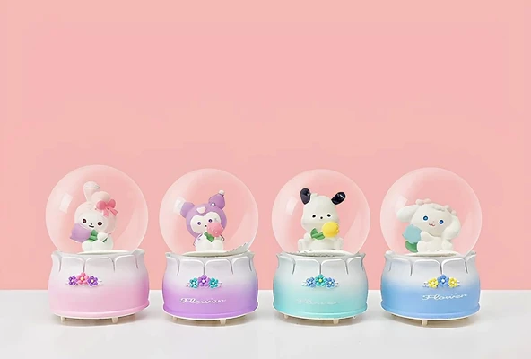 Kuromi Işıklı Kar Küresi 9 Cm Alk3398 - 1