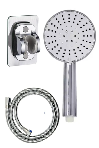 Tilbe Home 5 Fonksiyonlu Duş Başlığı Seti + Spiral İp Örgülü Duş Hortumu + Yapışkanlı Mafsal Tutacak Eko Set ürün görseli