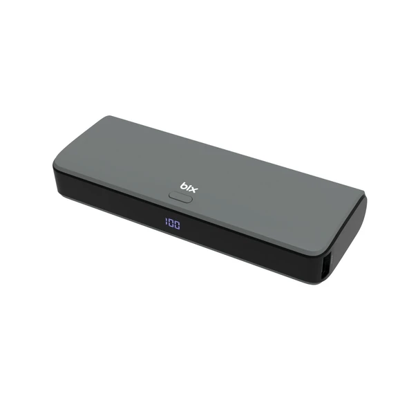 Bix PB203 20000mAh SCP 22.5W USB Çift Çıkışlı Dijital Ekranlı Portatif Powerbank Gri - Resim 2
