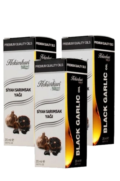 Hekimhan Siyah Sarımsak Yağı 20 Ml 3 Adet ürün görseli