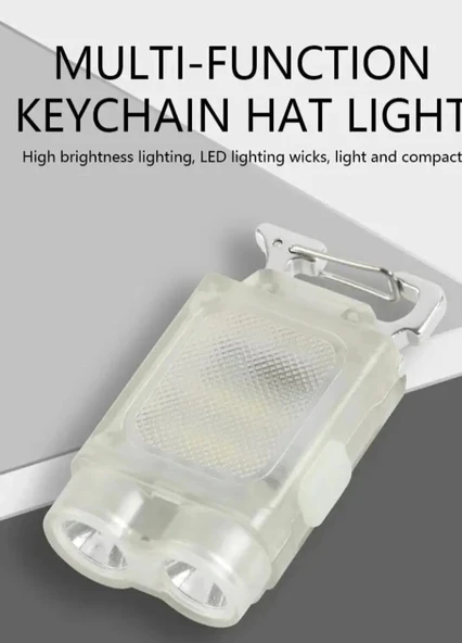 V15 Edc El Feneri 1200lm Anahtarlık Işık Tip-c Şarj Edilebilir Taşınabilir Mini Torch Mıknatıs Klips Ile Kamp Cep Fener - Resim 8