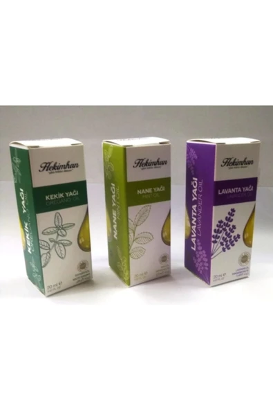 Kekik Ağı 20 ml - Nane Yağı 20 ml - Lavanta Yağı 20 ml - 5