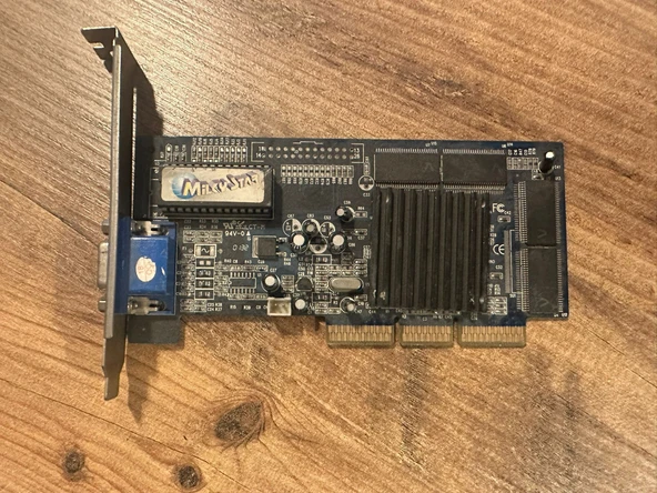 GX-T2M64/32M Nvidia Riva TNT2 M64 GPU 32MB AGP EKRAN KARTI-RETRO 2.EL KULLANILMIŞ ürün görseli 1