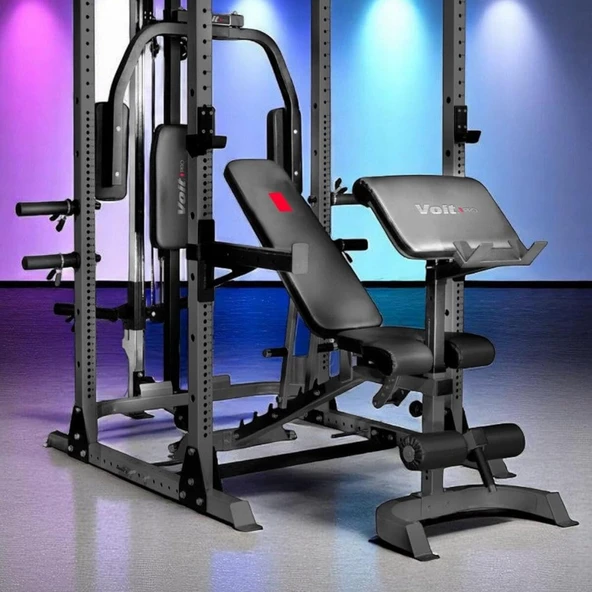 Voit 3918 Smith Machine Çok Fonksiyonlu Ağırlık Çalışma İstasyonu – Bench, Barfiks, Lat Pulldown, Pec Fly, Squat, Preacher Curl - 2