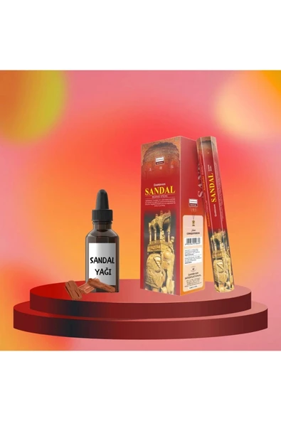 Sandal  Ağacı Günün Yorgunluğu Tütsü Seti 20 çubuk ve 20 ml yağ ürün görseli