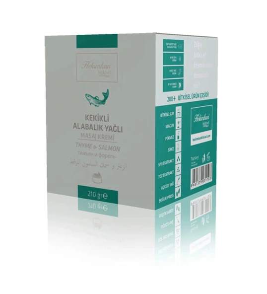 Kekikli Ve Alabalık Yağlı Masaj, Cilt Ve Yüz Kremi, 210 Gram ürün görseli 1
