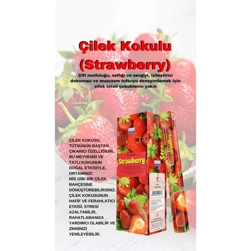 Çilek Kokulu Tutku Tütsü 20 çubuk ürün görseli