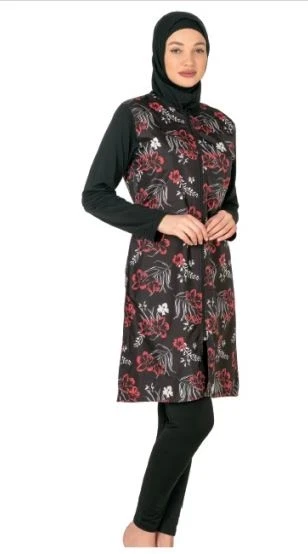 3435 Bayan Desenli Tesettür Mayo ürün görseli 1