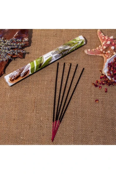 International White Sage (beyaz Adaçayı) Hexa 20'li Çubuk Tütsü (1 Saate Kadar Yanma Süresi) ürün görseli