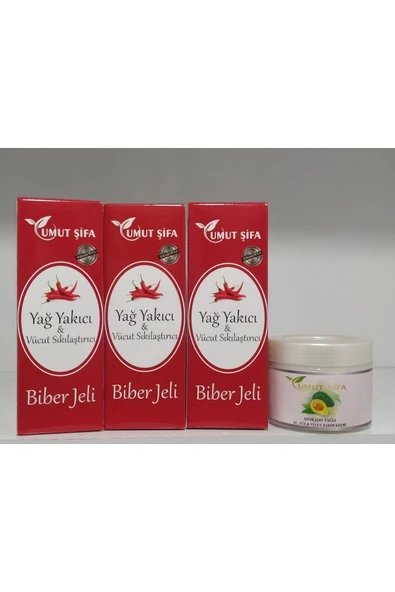3 Adet Biber Jeli + Avakado Kremi ürün görseli