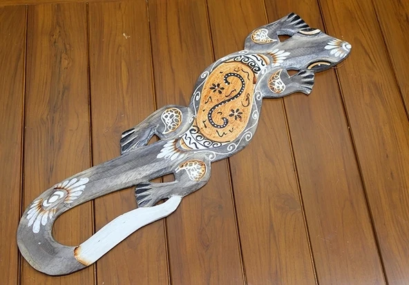 Ahşap Duvara Asmali Kertenkele Figürü Galileo-21 ürün görseli