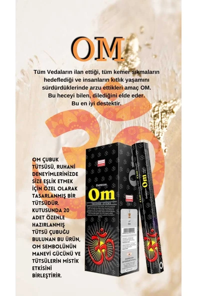 OM Meditasyon Tütsü 20 Çubuk ürün görseli