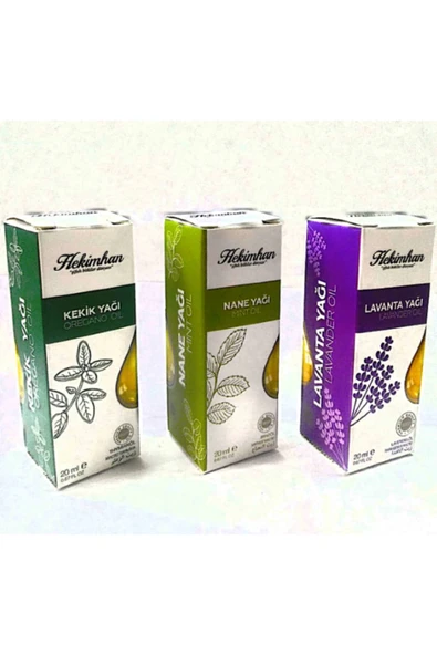 Kekik Ağı 20 ml - Nane Yağı 20 ml - Lavanta Yağı 20 ml - 3