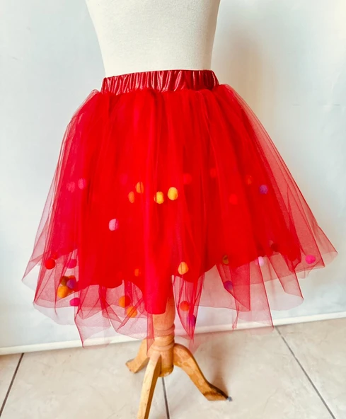 GALA içi ponponlu kız çocuk tütülü etek - Resim 3