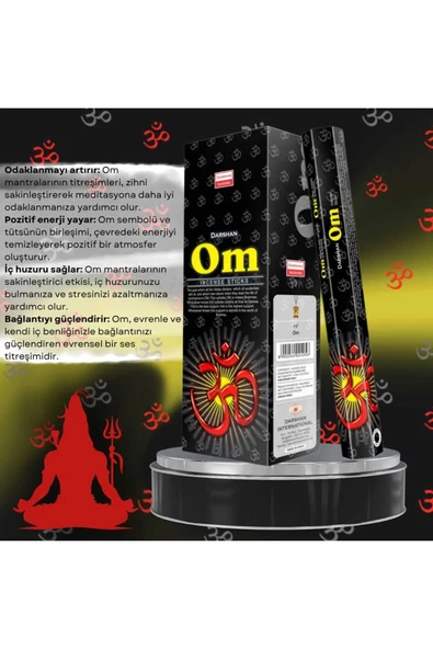 OM Meditasyon Tütsüsü 20 Çubuk ürün görseli