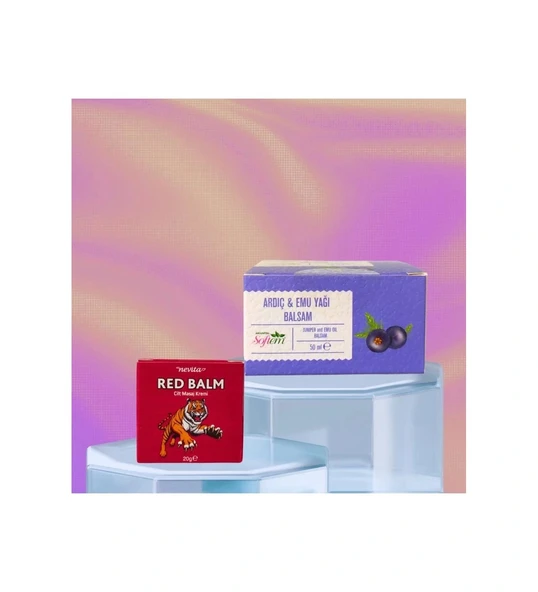 Red ısıtıcı masaj kremi ve Ardıç& Emu Yağı balsamı ürün görseli