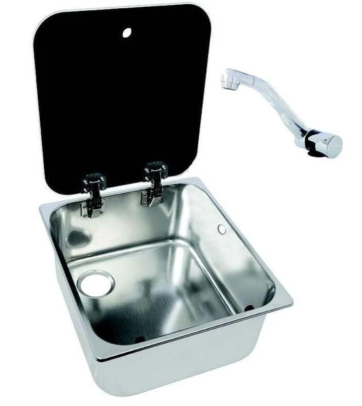 NAVY LOAD Cam Kapaklı Musluklu Evye ürün görseli