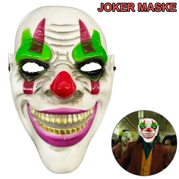 Delirten Gülüş Psikopat Palyaço Temalı Joker Maskesi - 1