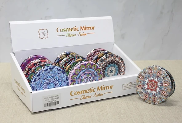 Taşlı El Aynası Yuvarlak İnce Alk3754 ürün görseli