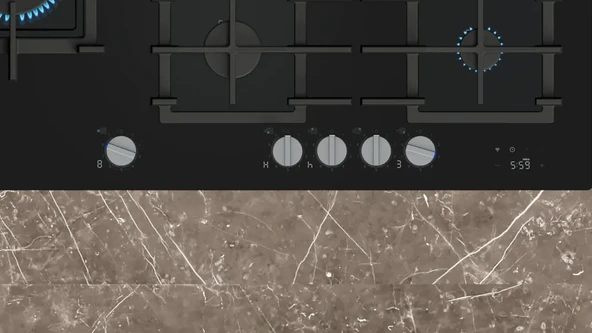 SİEMENS ER9A6SH40 IQ700 Gas hob 90 cm Tempered glass - Resim 5