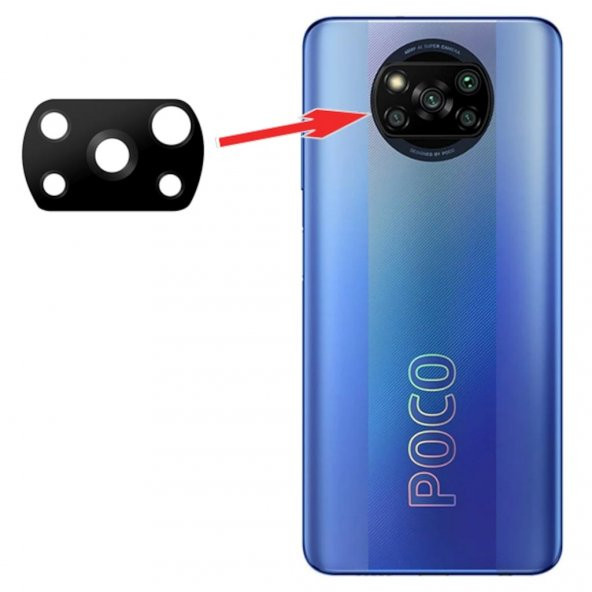 Xiaomi Poco X3 - Poco X3 NFC Kamera Lens Camı A++Süper Kalite