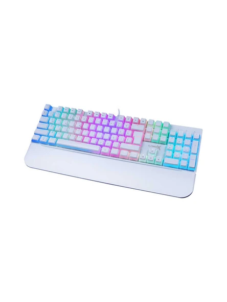Turbox TR-MK10PD Pudding Tuşlu Bilek Destekli Blue Switch Rgb Beyaz Oyuncu Mekanik Klavye - 1