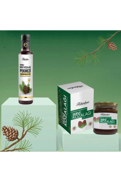 Servi Kozalağı Macunu 240 gr + Kekikli Servi Kozalağı Pekmezi Keçiboynuzu özü 350 gr ürün görseli