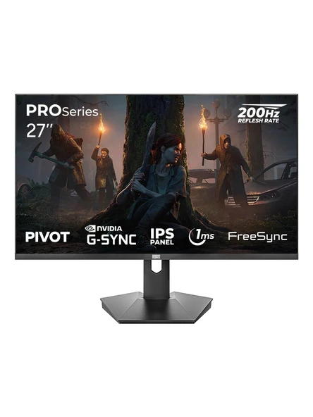 Dragos Proseries P270FHD200 1ms Fhd 200Hz 27 Inç Freesync G-Sync IPS Pivot Oyuncu Monitörü ürün görseli